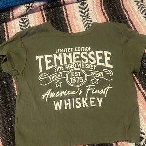 Tennessee womens cropped  Green T-Shirt large fits like a small